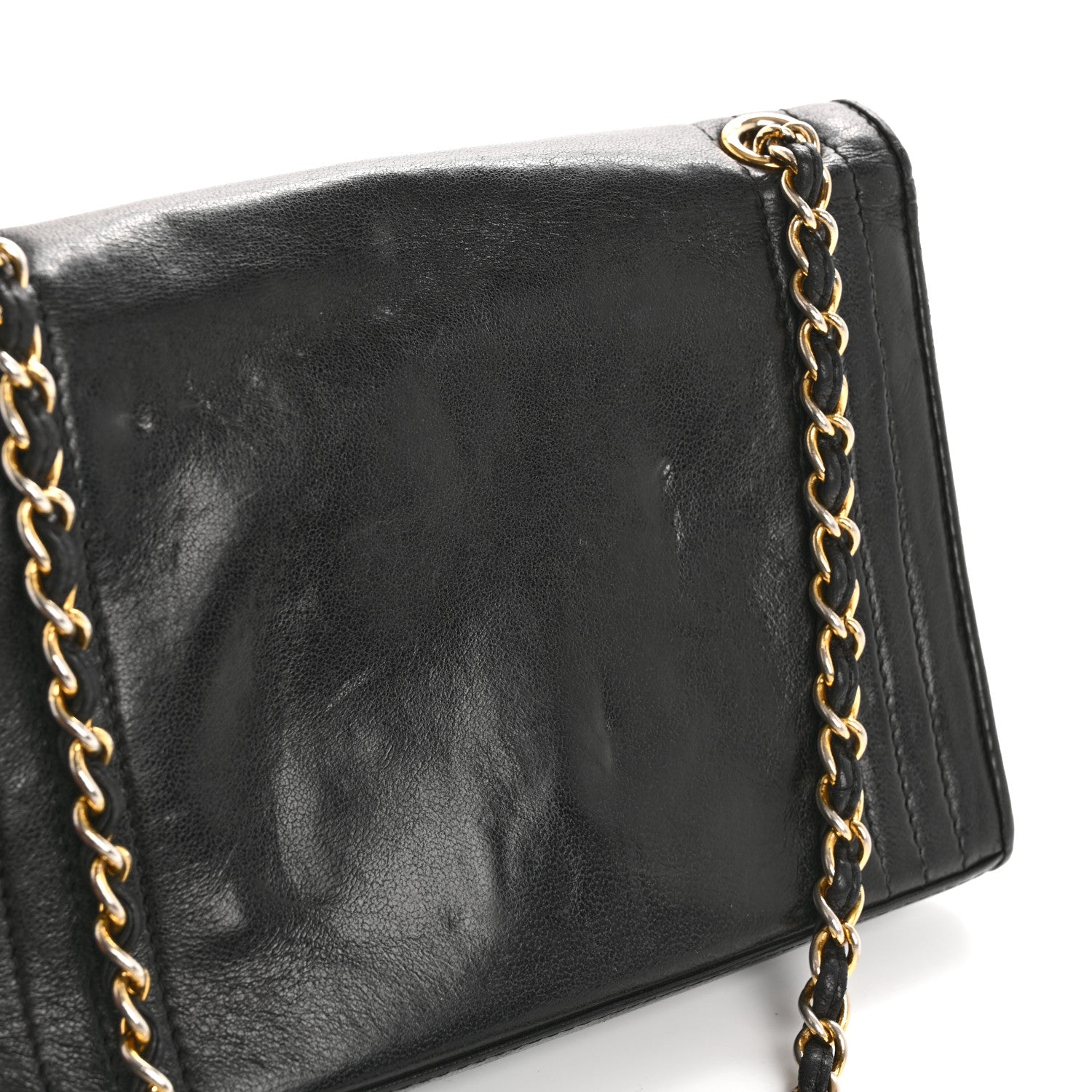 Chanel Lambskin CC Single Flap Black 14 of 15