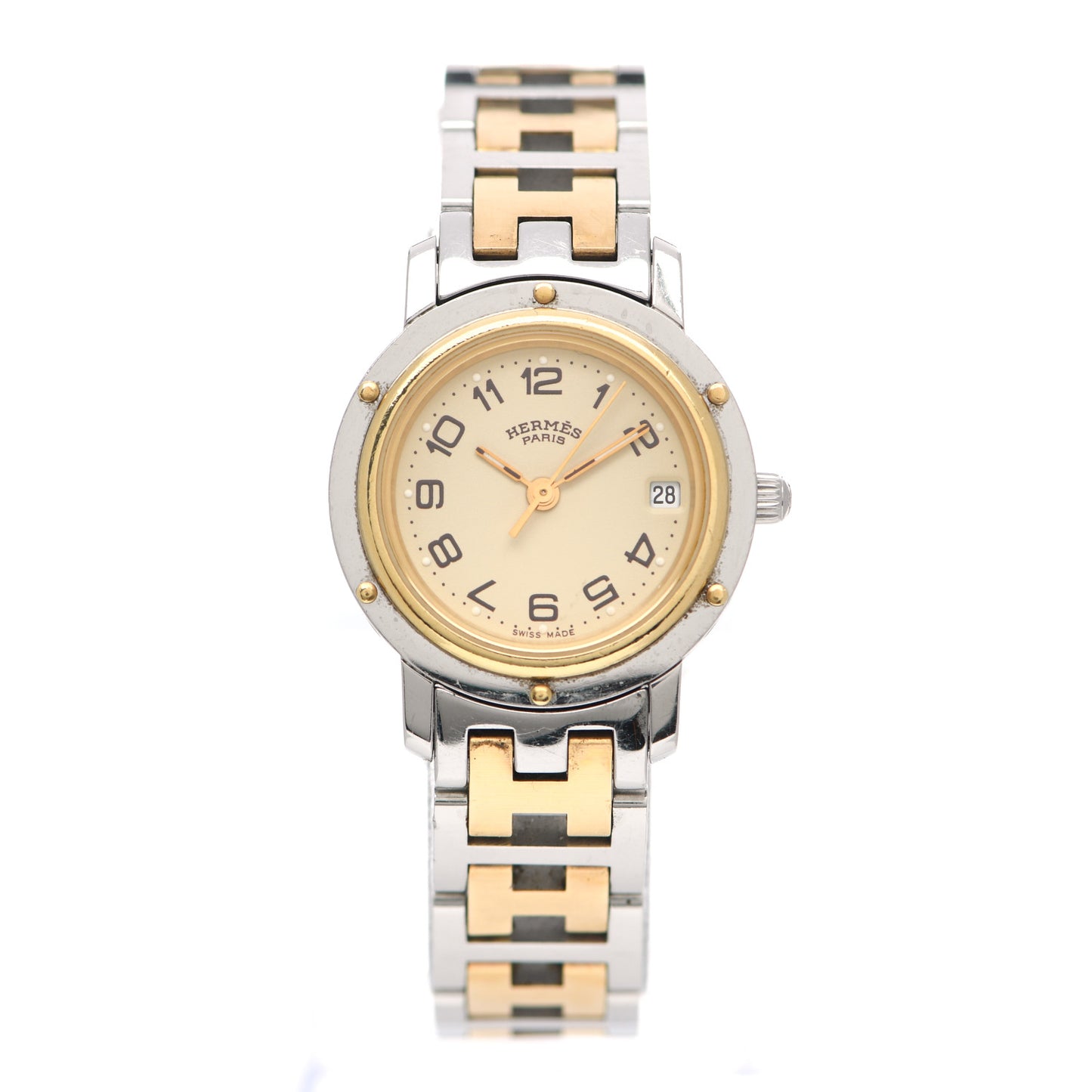 Stainless Steel 24mm Clipper Quartz Watch Gold