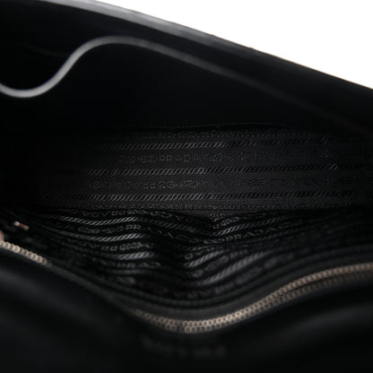 Prada Soft Calfskin Impunture Diagramme Medium Chain Flap Shoulder Bag Black 5 of 10