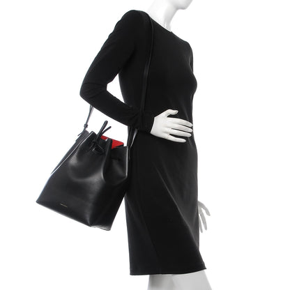 Mansur Gavriel Vegetable Tanned Calfskin Bucket Bag Black Flamma 2 of 11