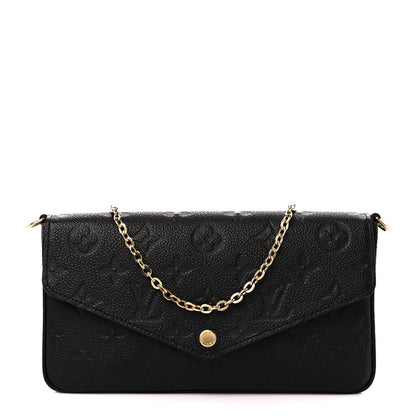 Louis Vuitton Empreinte Pochette Felicie Chain Wallet Black 13 of 15