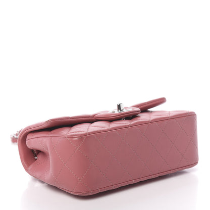 Chanel Lambskin Quilted Mini Rectangular Flap Pink 4 of 14