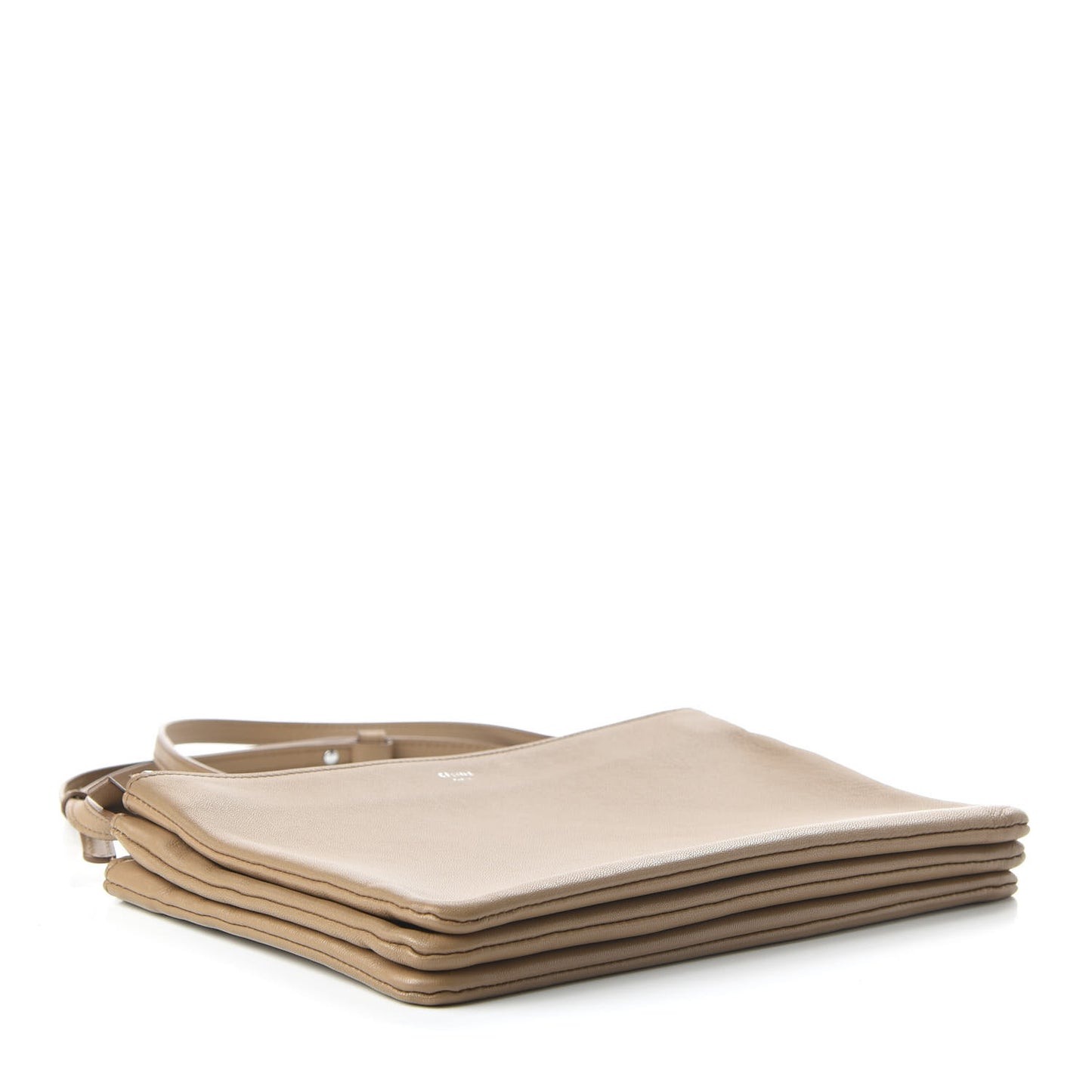 Lambskin Large Trio Crossbody Bag Light Caramel