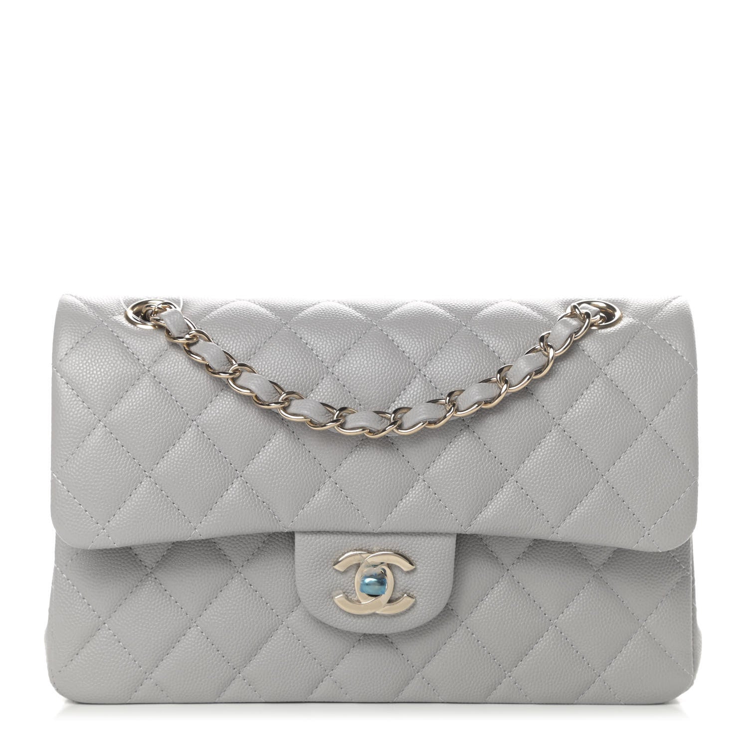 Chanel Caviar Quilted Small Double Flap Grey 1 of 10