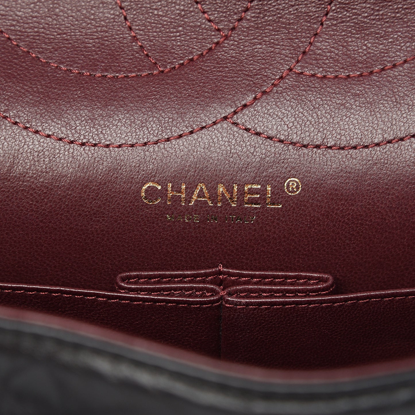 Aged Calfskin Quilted 2.55 Reissue 227 Flap Black