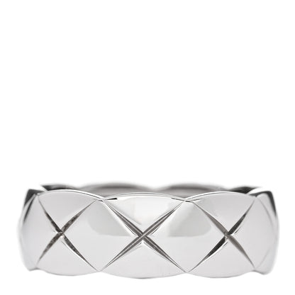 Chanel 18K White Gold Small Coco Crush Ring 53 6.5 3 of 5