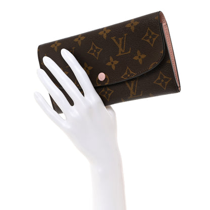 Louis Vuitton Monogram Emilie Wallet Rose Ballerine 2 of 7