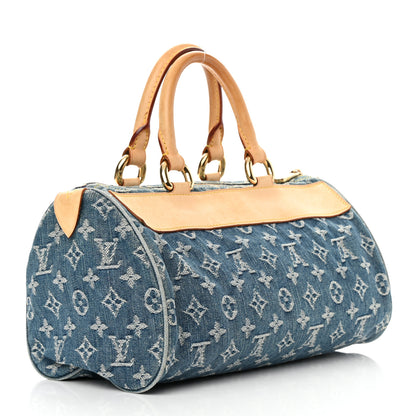 Louis Vuitton Monogram Denim Neo Speedy Blue 3 of 19