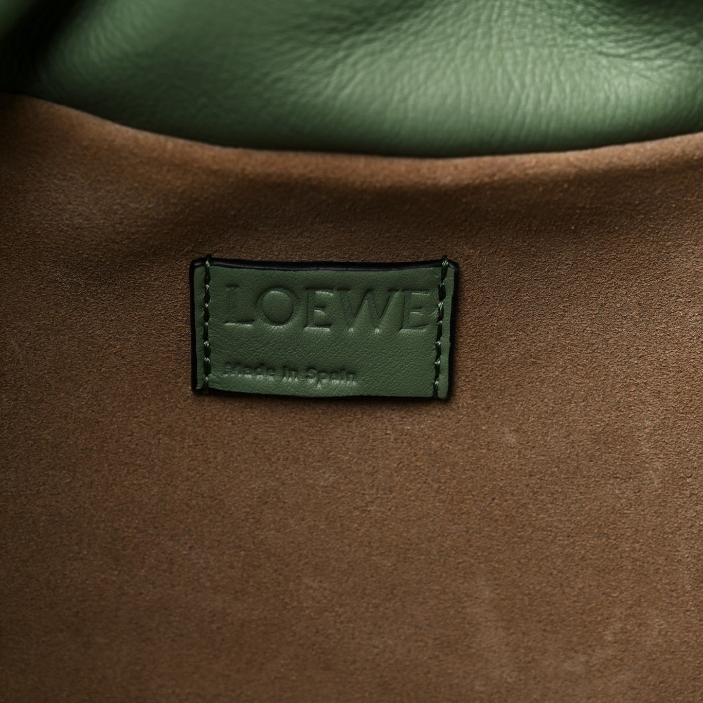 Calfskin Small Flamenco Knot Bag Avocado Green