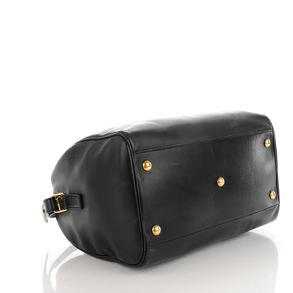 Saint Laurent Smooth Calfskin Classic Duffle 6 Bag Black 4 of 9