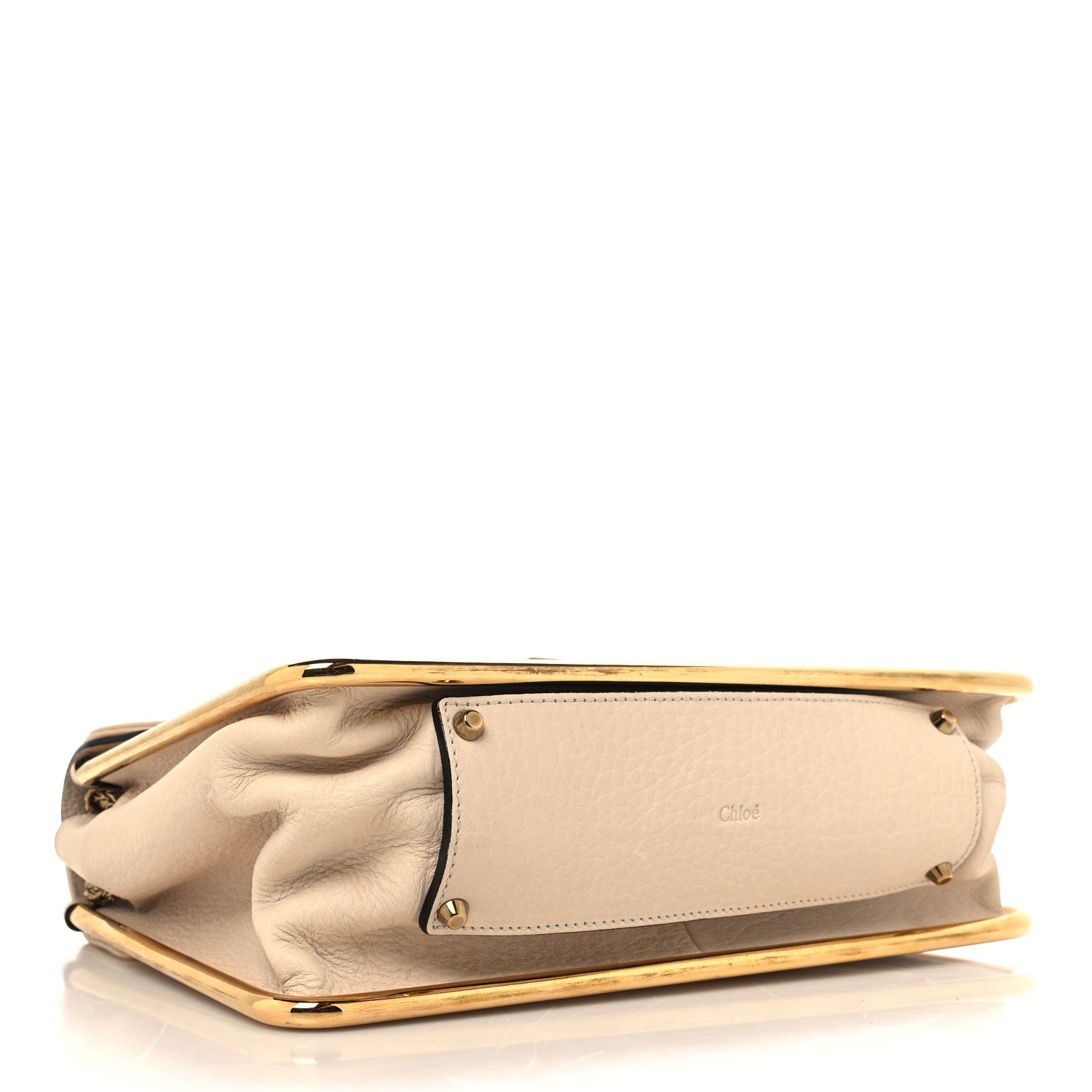 Chloe Grained Calfskin Medium Sally Flap Bag Cream 4 of 13