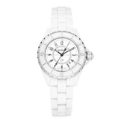Chanel Stainless Steel Ceramic 33mm J12 Quartz Watch White 1 of 4
