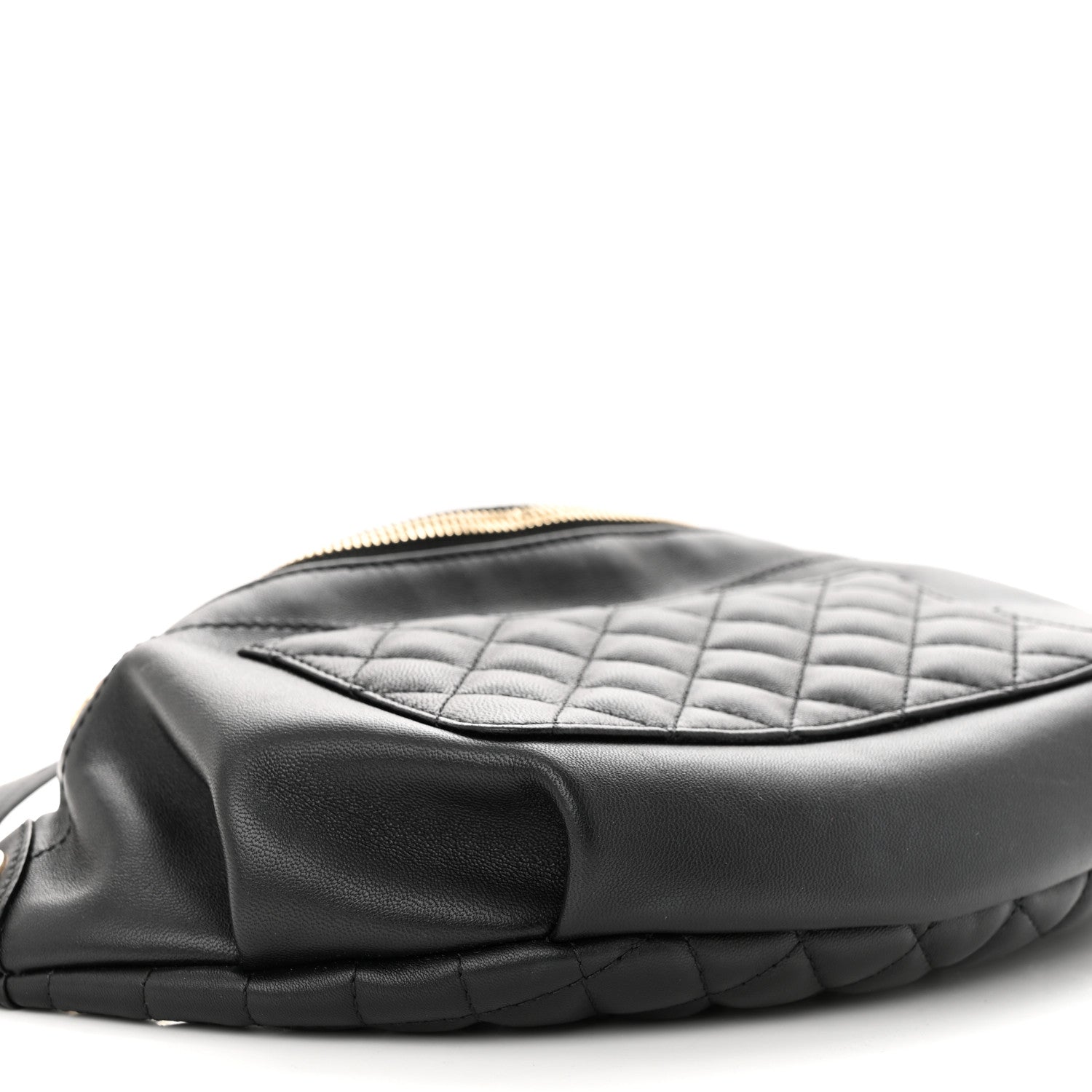 Chanel Lambskin Quilted Waist Bag Fanny Pack Black 9 of 12