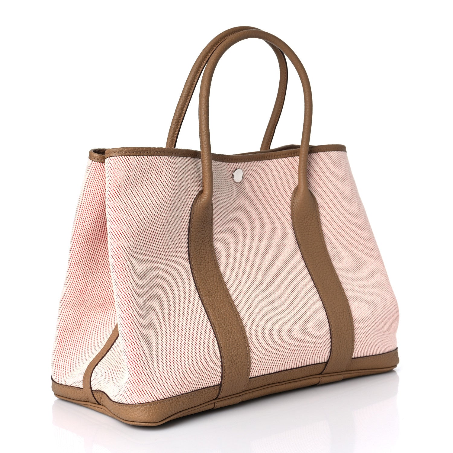 Hermes Twill H Negonda Verso Garden Party 36 MM Ecru Biscuit Rouge De Coeur 2 of 7