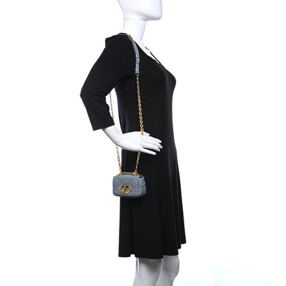 Christian Dior Supple Calfskin Cannage Micro Caro Bag Cloud Blue 2 of 9