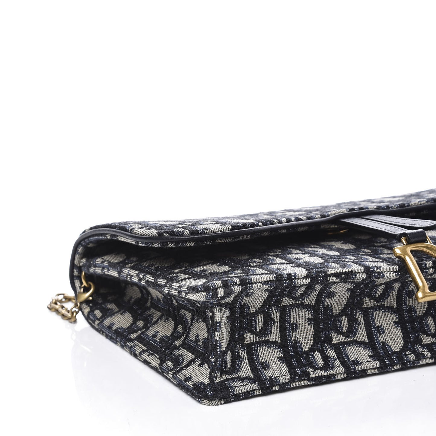 Oblique Saddle Chain Pouch Blue