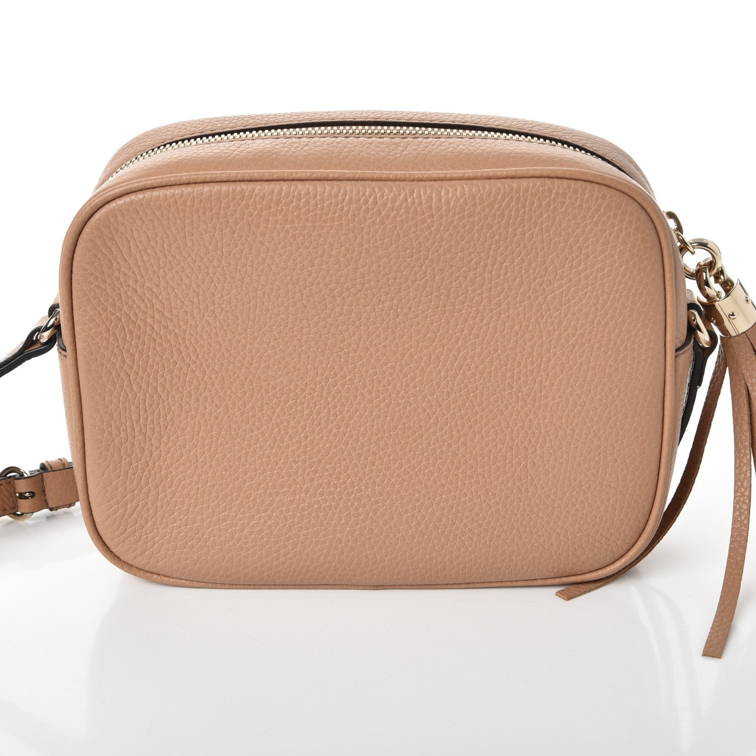 Gucci Pebbled Calfskin Small Soho Disco Bag Camelia 9 of 10