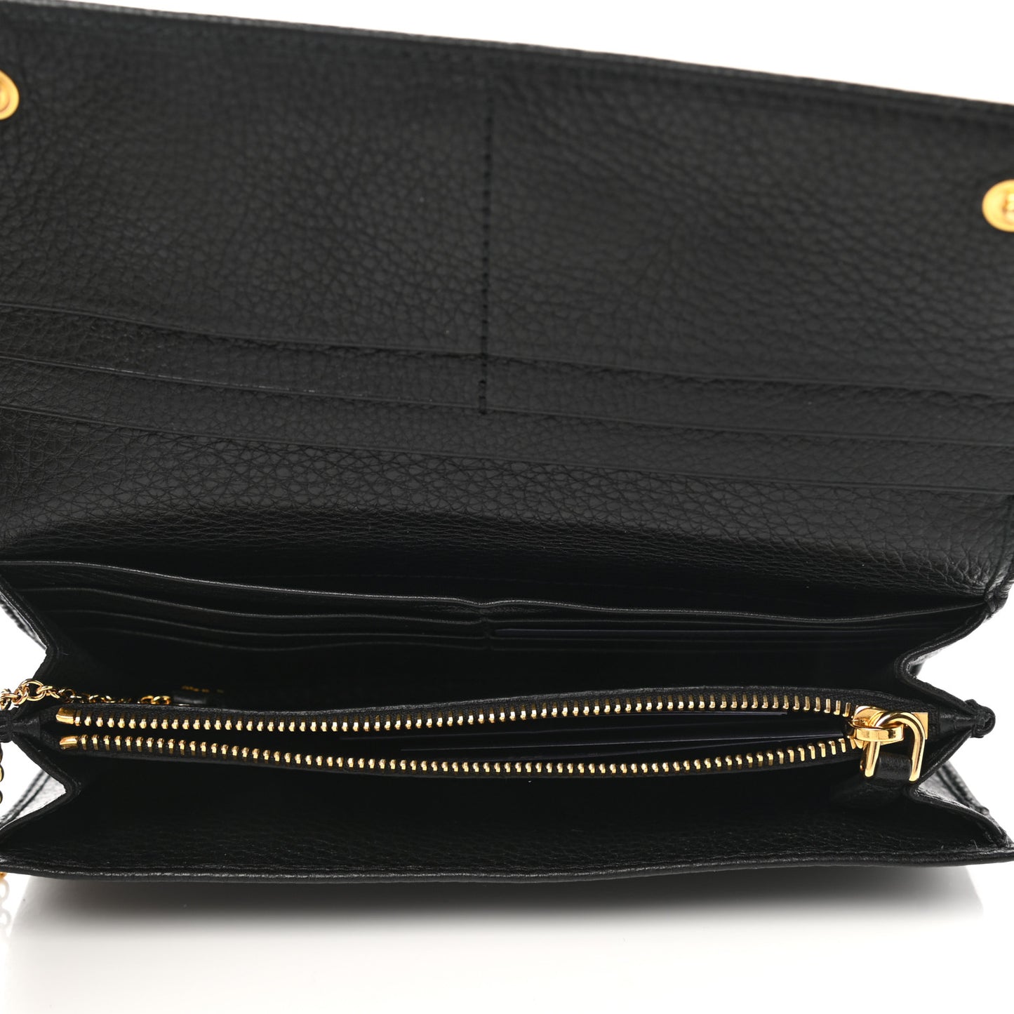 Vitello Grain Continental Flap Wallet Black