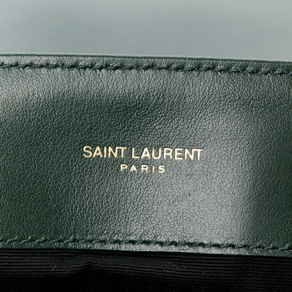 Saint Laurent Calfskin Y Quilted Monogram Medium Loulou Chain Satchel Olive 6 of 11