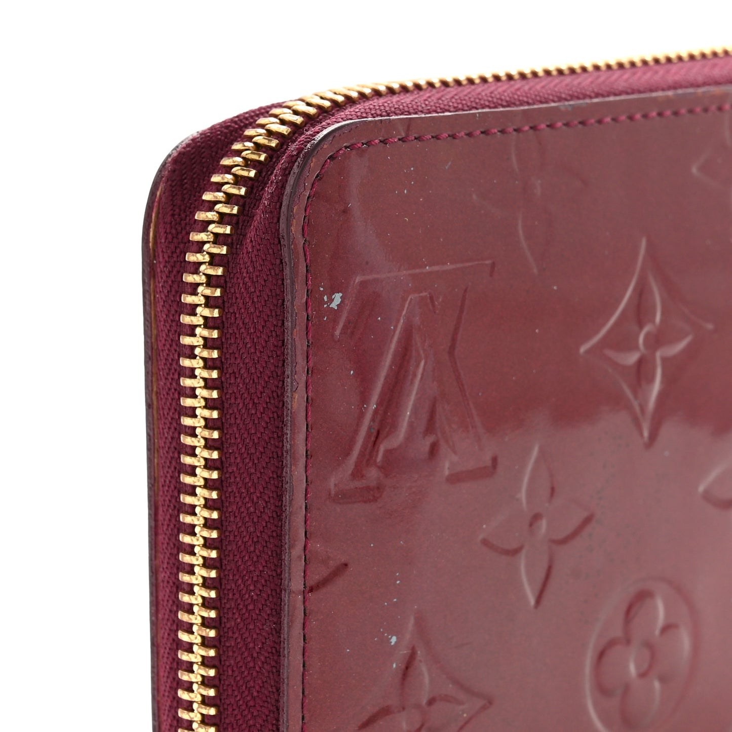 LOUIS VUITTON Vernis Zippy Wallet Rouge Fauviste