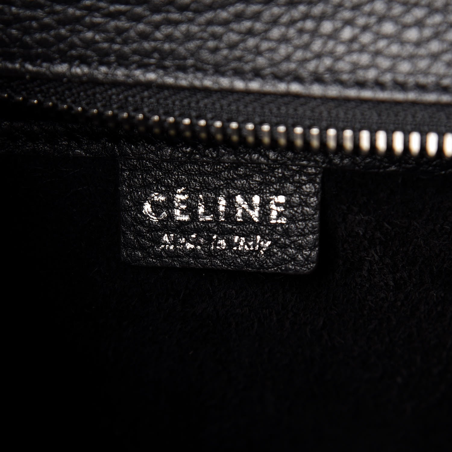 Celine Drummed Calfskin Nano Luggage Black 7 of 9