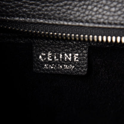Celine Drummed Calfskin Nano Luggage Black 7 of 9