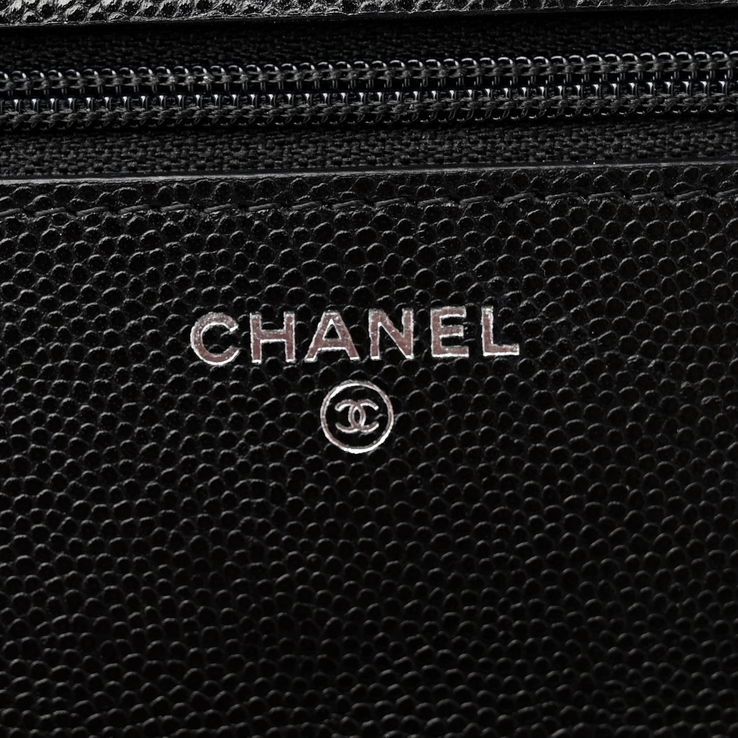 Caviar Quilted My Everything Wallet On Chain WOC Black