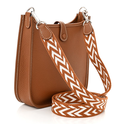 Hermes Taurillon Maurice Amazone Evelyne TPM Gold White 3 of 11