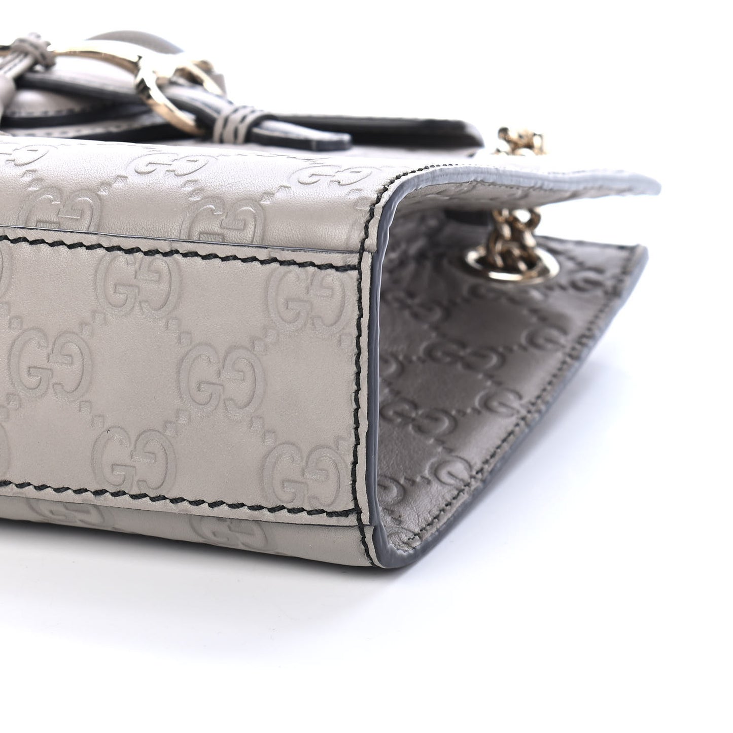 Guccissima Small Emily Chain Shoulder Bag Storm Grey