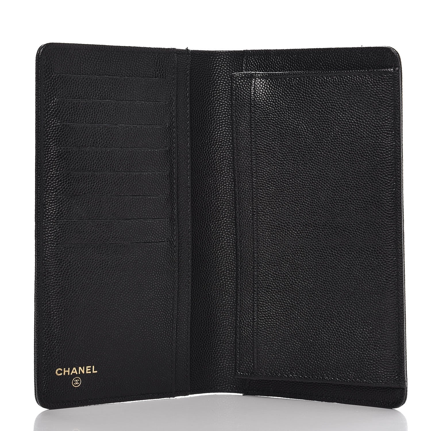 Chanel Caviar Stich Timeless CC Yen Wallet Black 5 of 10