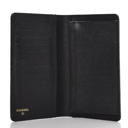 Chanel Caviar Stich Timeless CC Yen Wallet Black 5 of 10