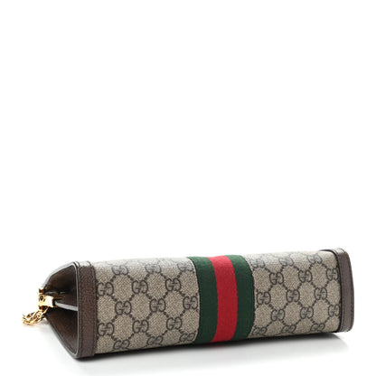 Gucci GG Supreme Monogram Web Small Ophidia Chain Shoulder Bag Brown 4 of 10