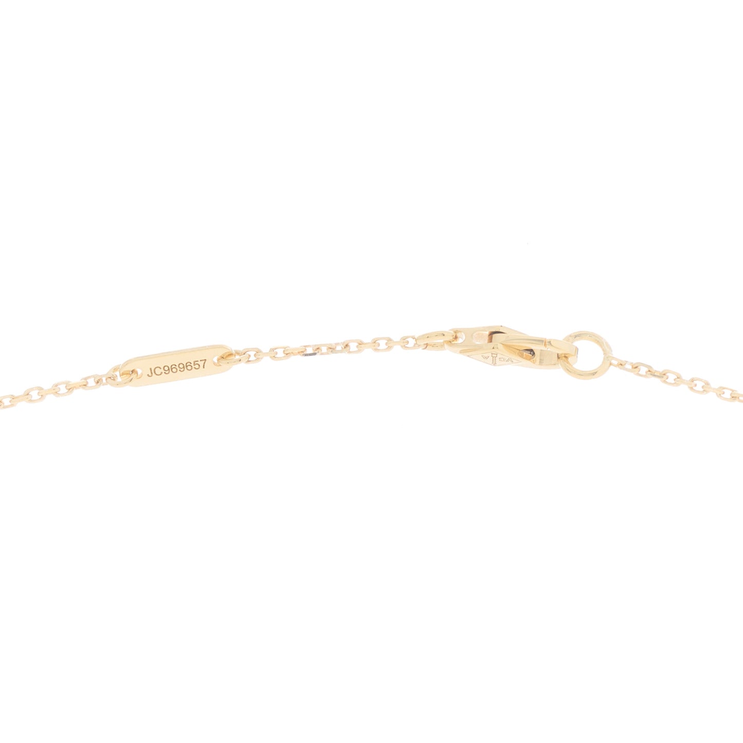 18K Yellow Gold Mother of Pearl Sweet Alhambra Pendant Necklace