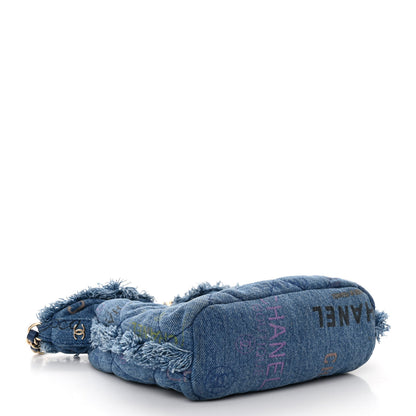 Chanel Denim Quilted Small Mood Bucket With Chain Blue Multicolor 4 of 10
