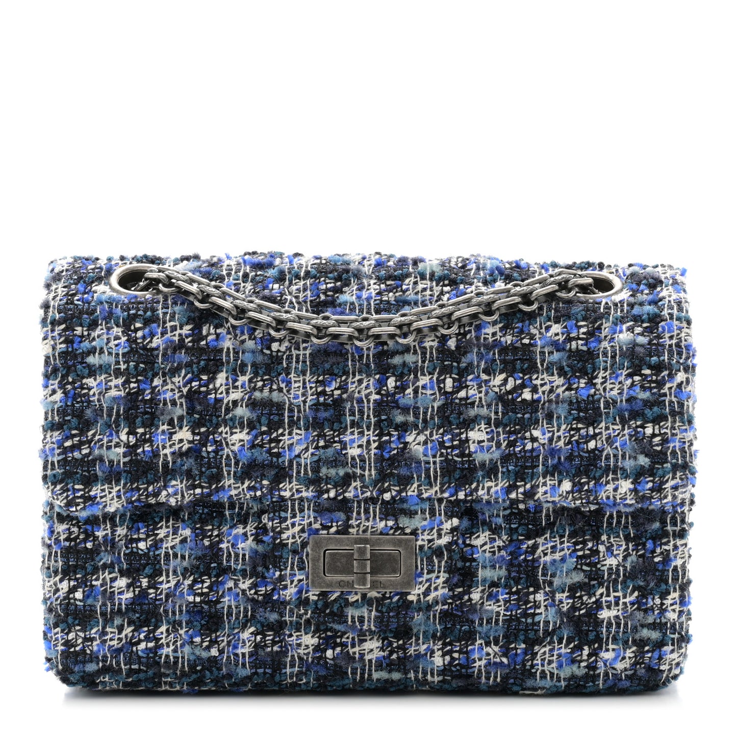 Tweed Quilted 2.55 Reissue Mini Flap Blue