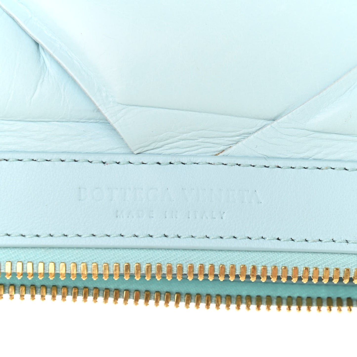 Paper Calfskin Maxi Intrecciato Padded Pouch Clutch Spearmint