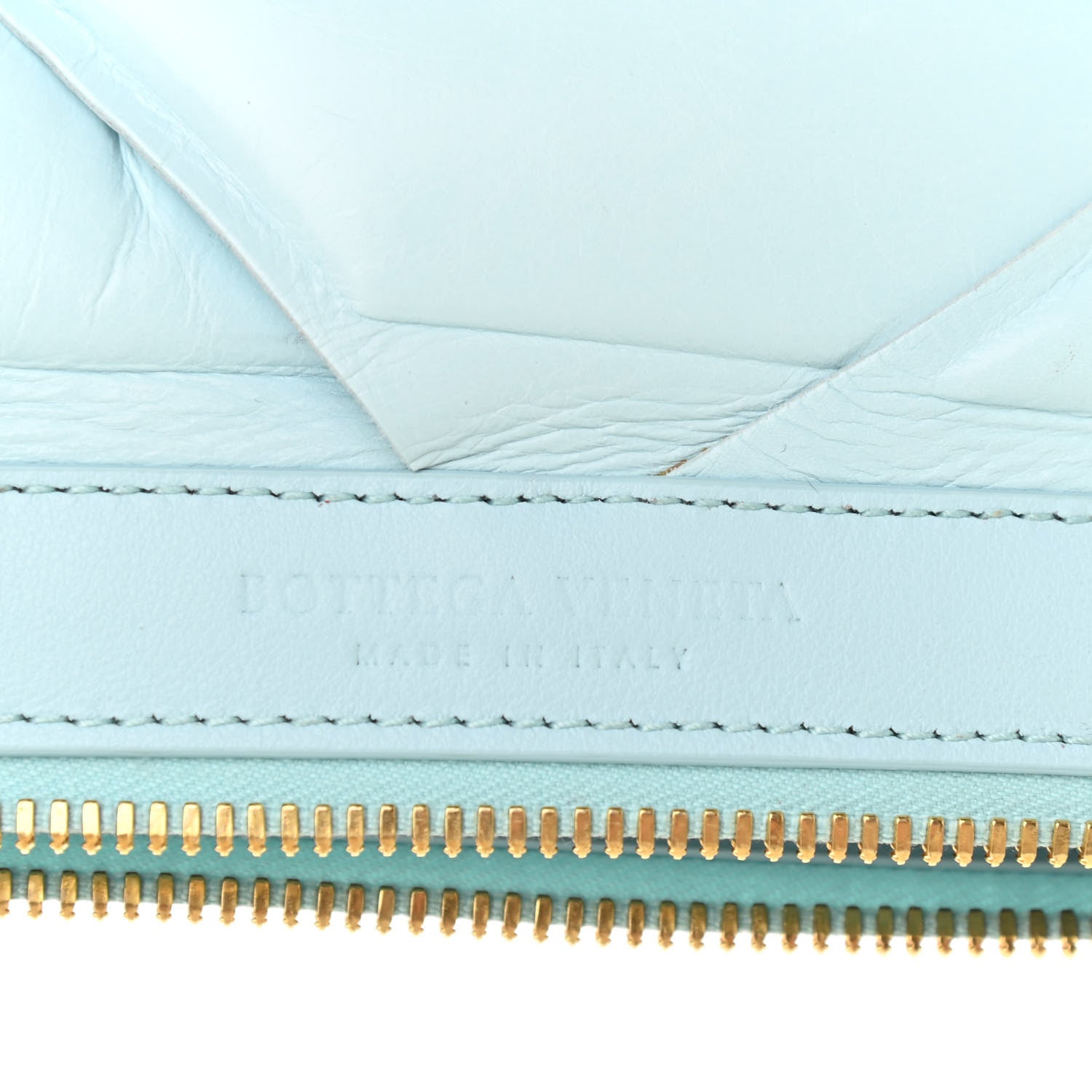 Bottega Veneta Paper Calfskin Maxi Intrecciato Padded Pouch Clutch Spearmint 9 of 10