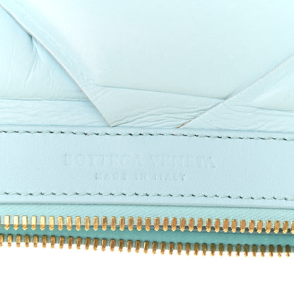 Bottega Veneta Paper Calfskin Maxi Intrecciato Padded Pouch Clutch Spearmint 9 of 10