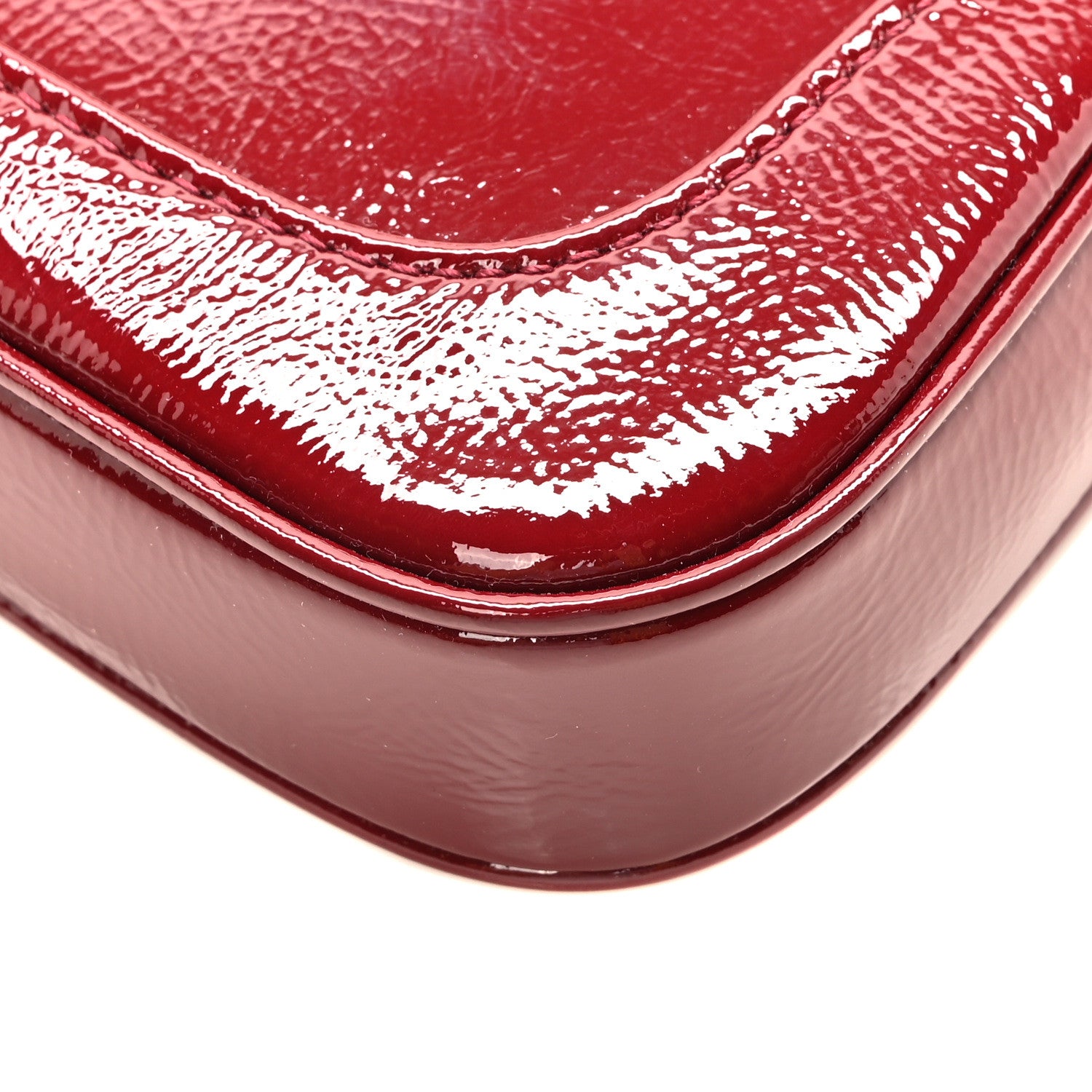 Gucci Crinkled Patent Mini Jackie Notte Bag Rosso Ancora Red 10 of 10