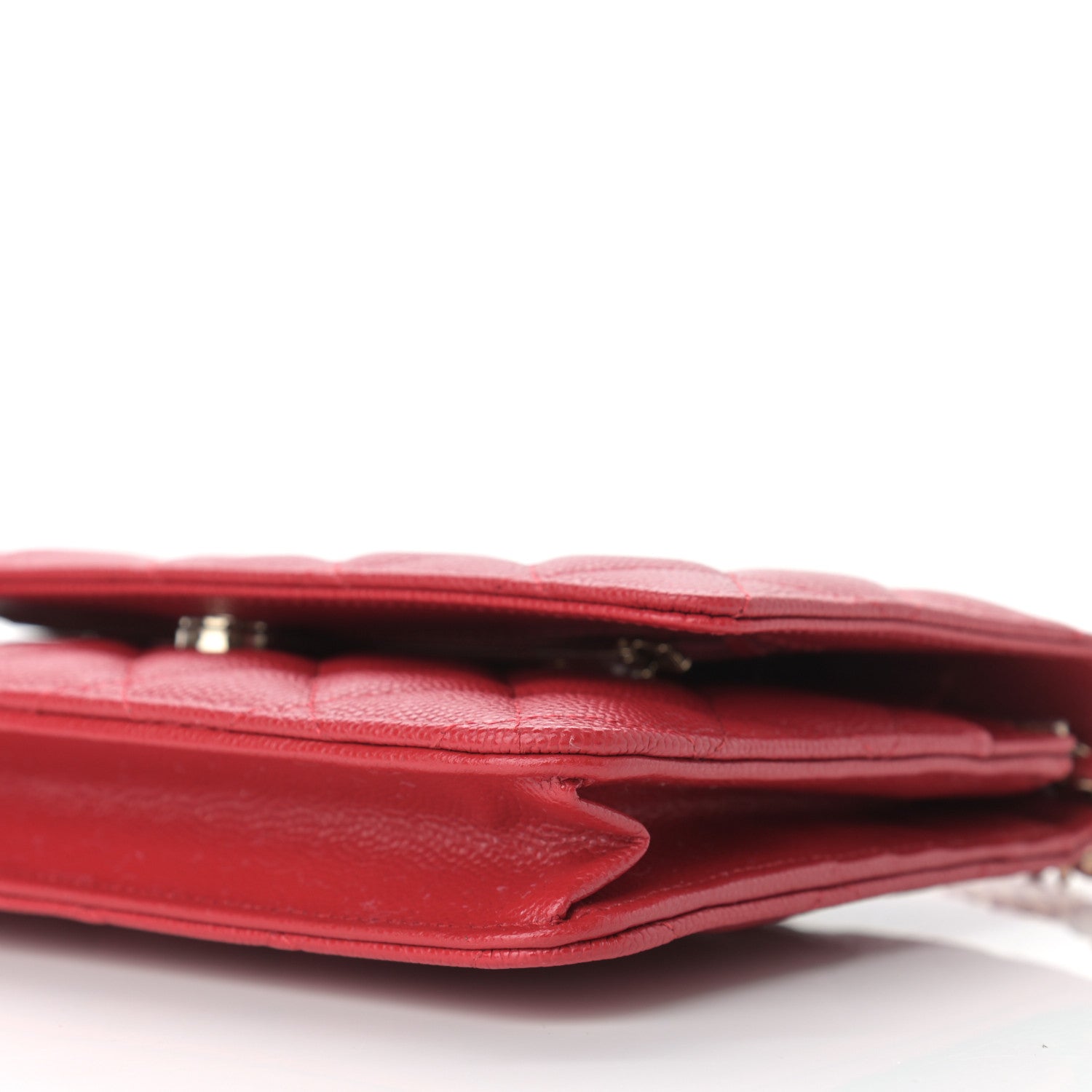 Chanel Caviar Quilted Wallet On Chain WOC Red 9 of 9