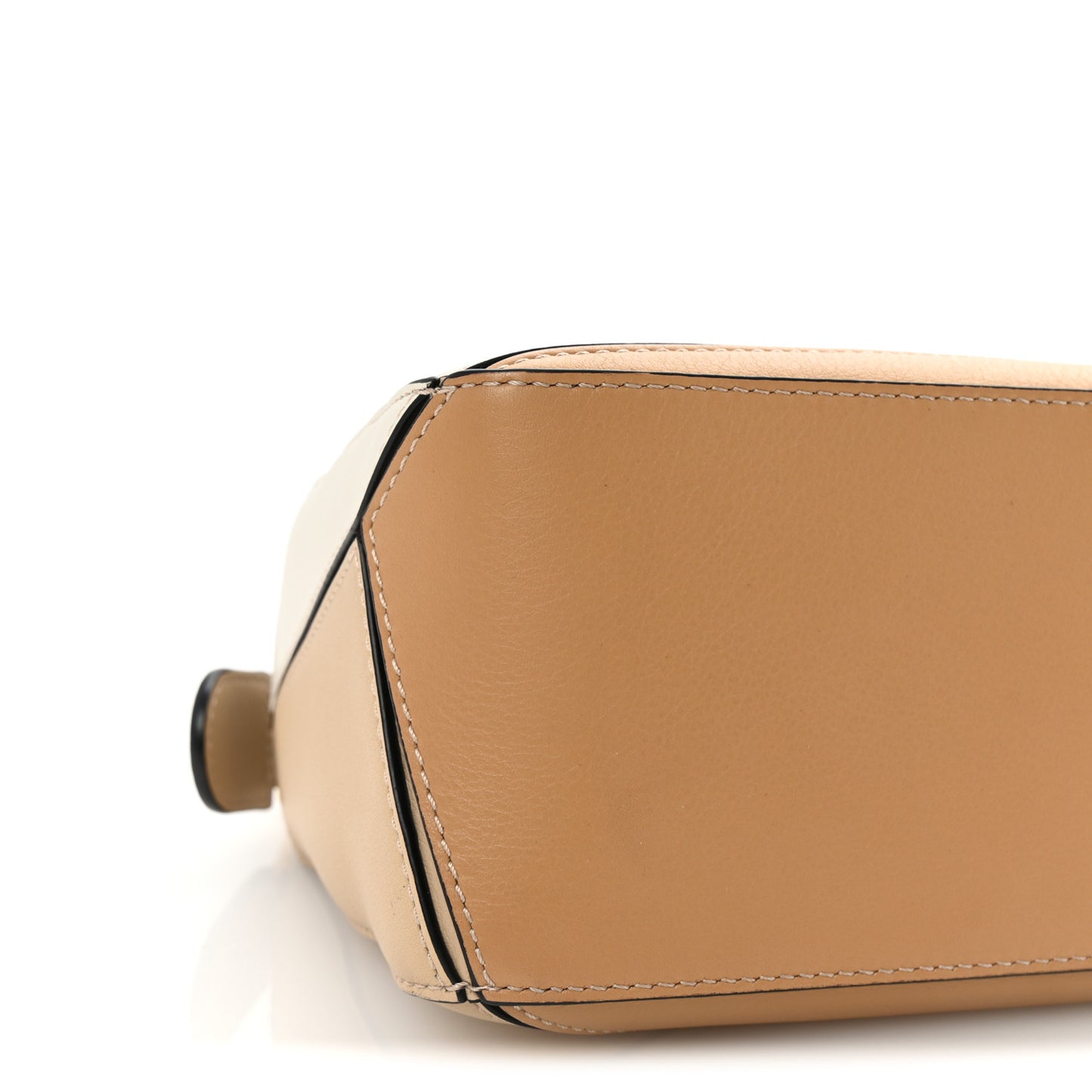 Calfskin Small Puzzle Bag Dusty Beige Soft White