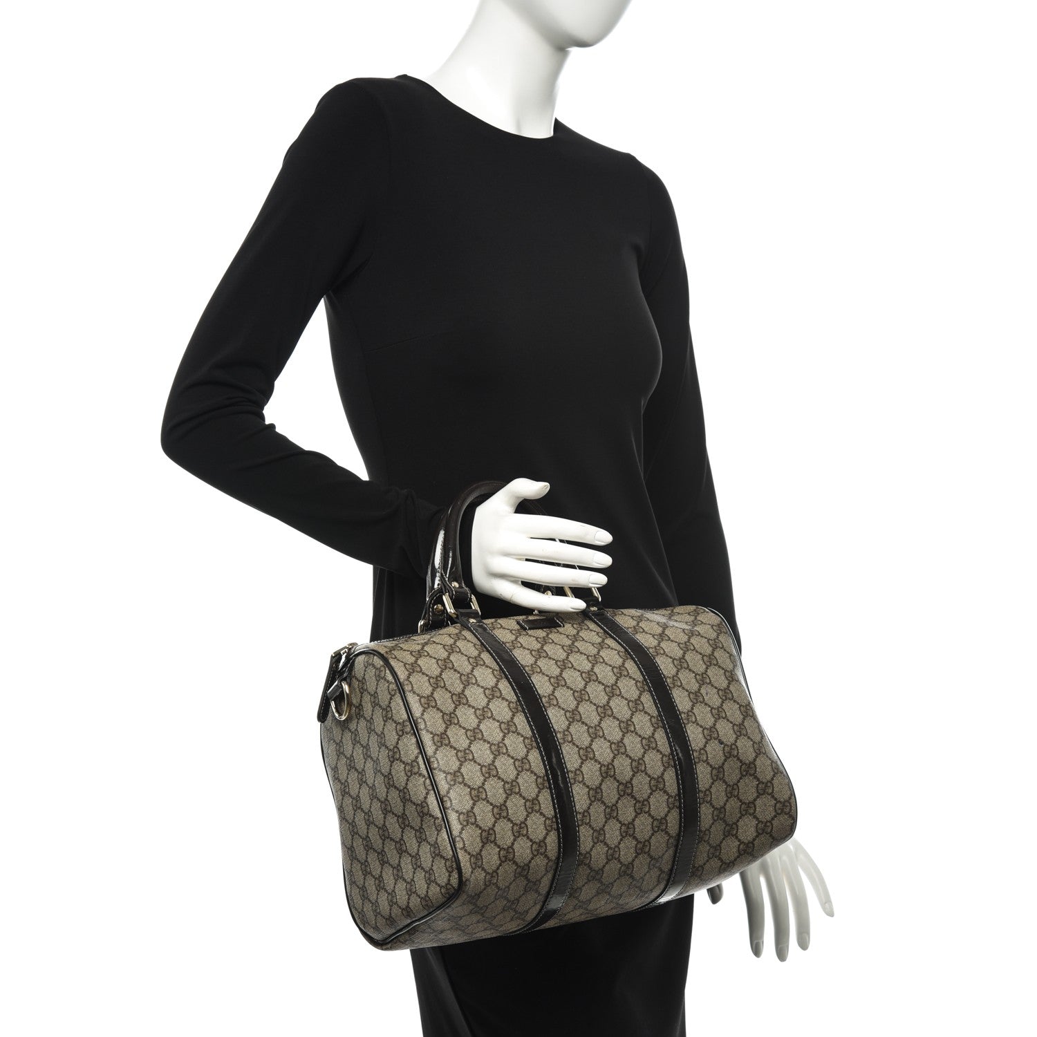 Gucci GG Plus Monogram Medium Joy Boston Dark Brown 2 of 10