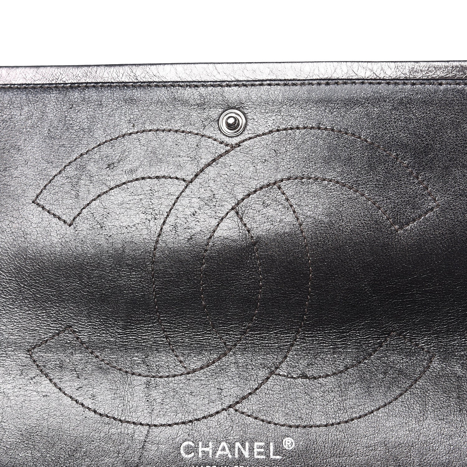 Chanel Metallic Aged Calfskin Quilted 2.55 Reissue 227 Flap Dark Silver 20 of 21