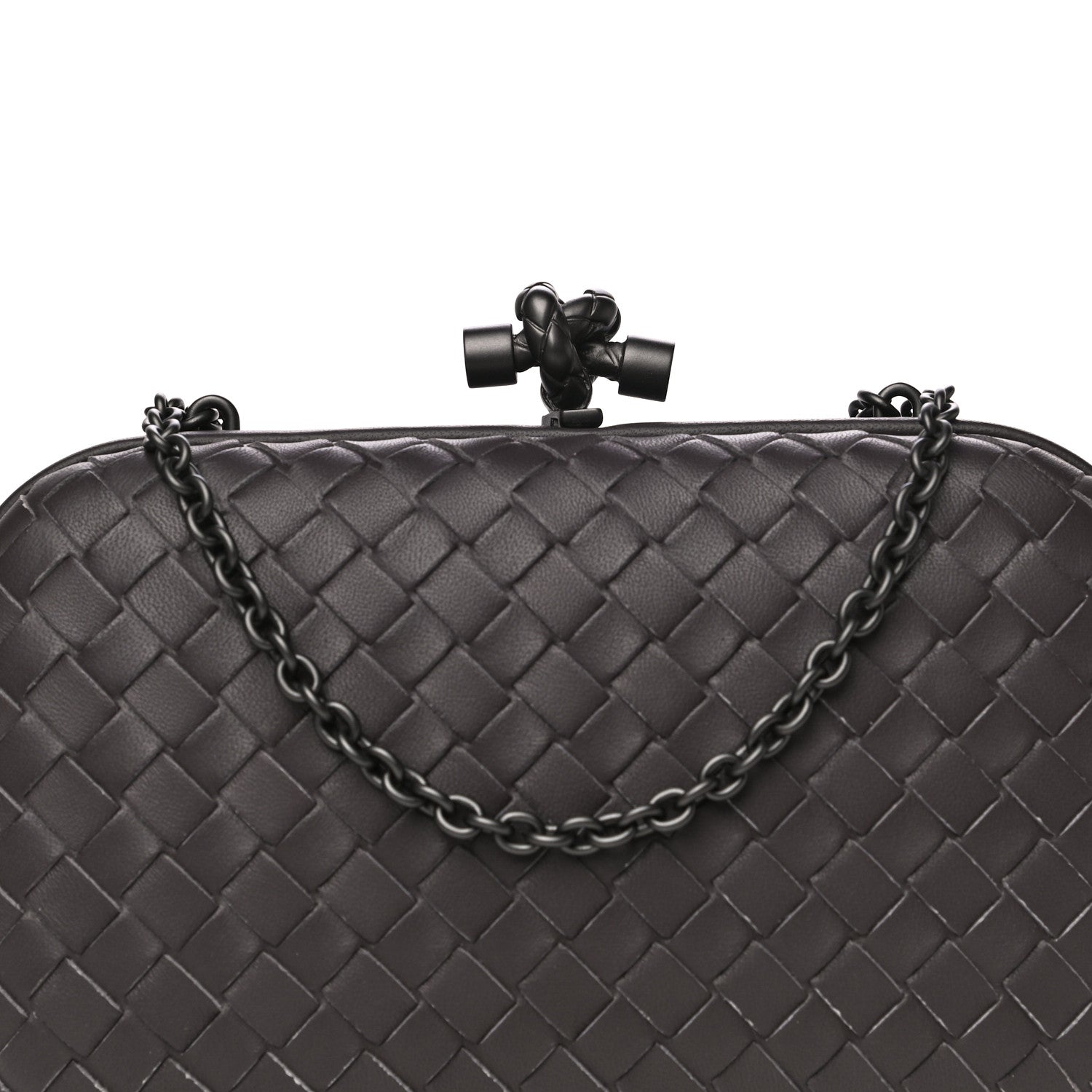 Bottega Veneta Nappa Intrecciato Chain Knot Clutch Quetsche 7 of 10