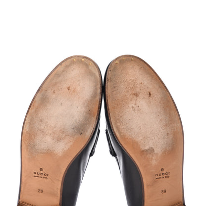 Gucci Calfskin Web Womens 1953 Horsebit Loafers 39 Black 9 of 11