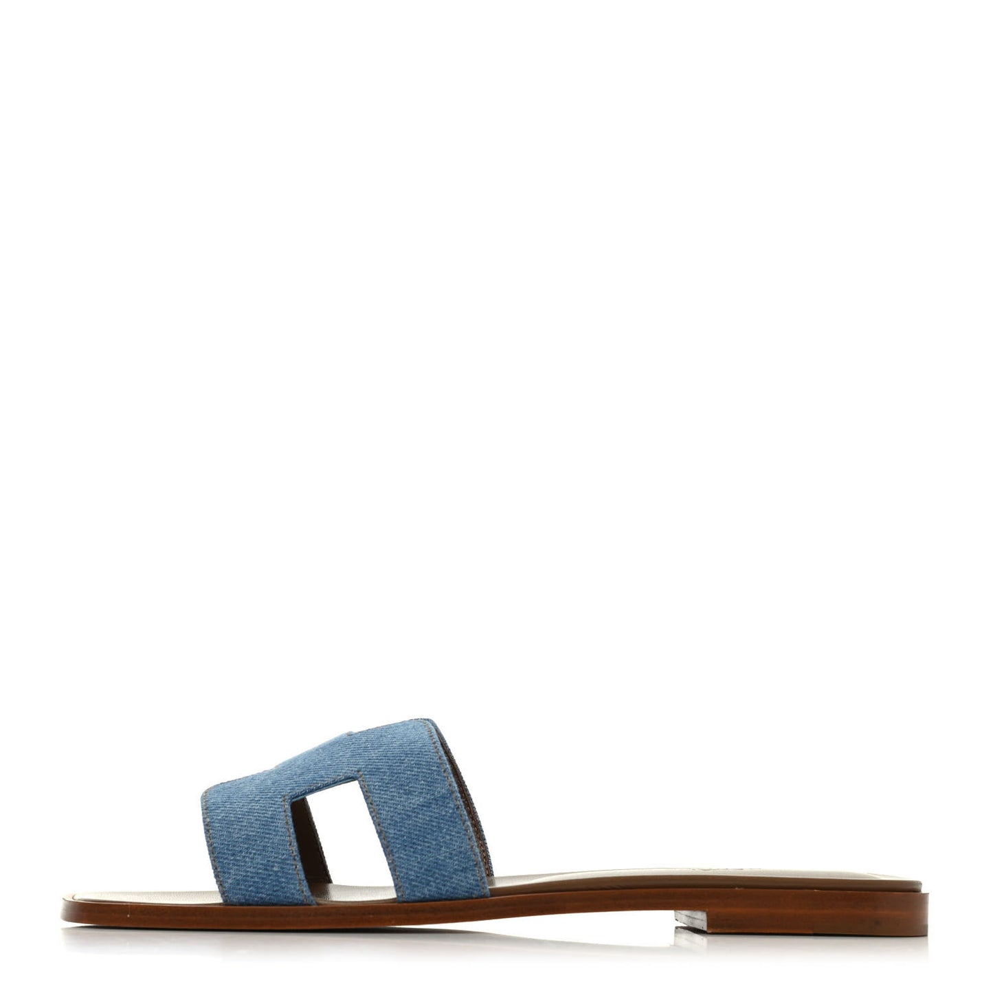 Denim Canvas Oran Sandals 39 Bleu Clair