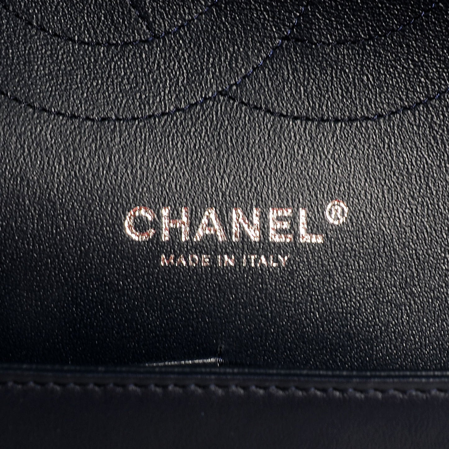 Patent Jumbo Double Flap Navy Blue