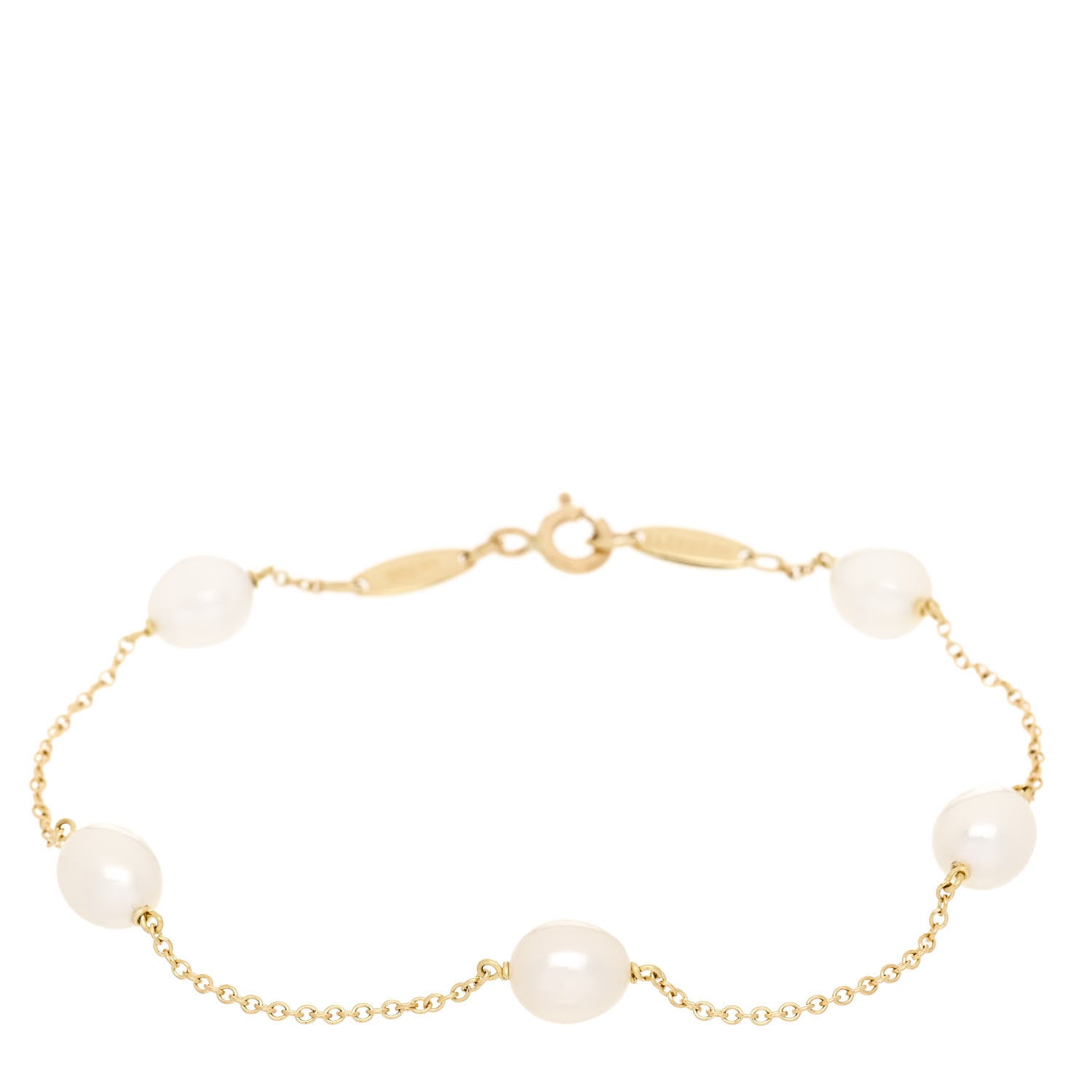 Tiffany 18K Yellow Gold Pearl 6-6.5mm Elsa Peretti Pearls By The Yard Bracelet 1 of 4