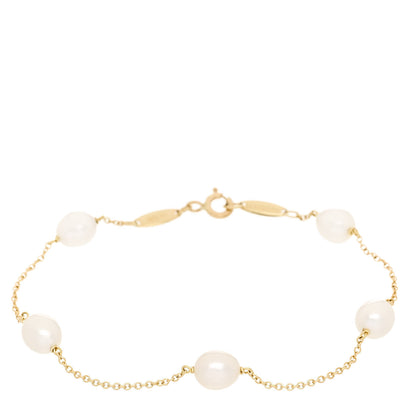 Tiffany 18K Yellow Gold Pearl 6-6.5mm Elsa Peretti Pearls By The Yard Bracelet 1 of 4