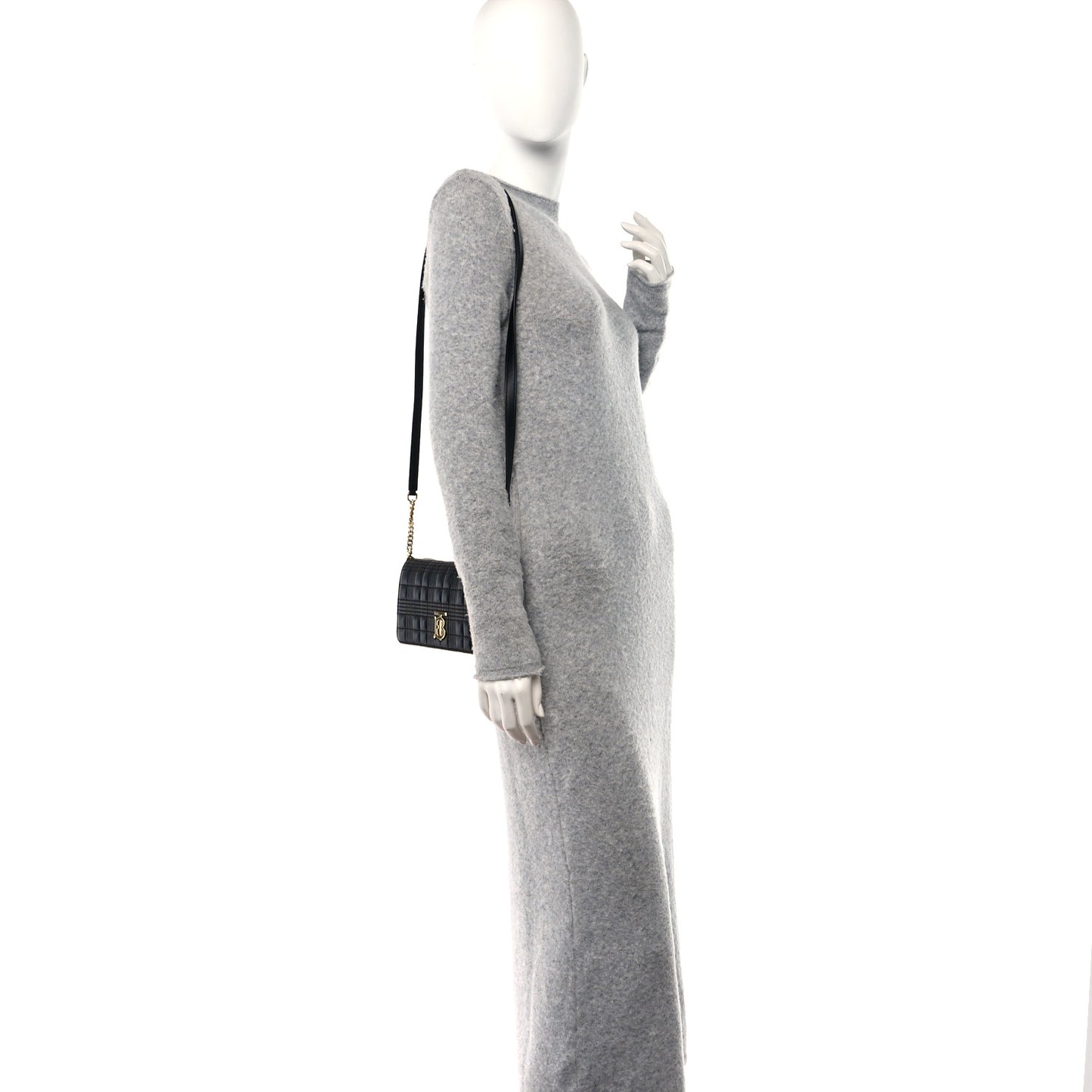 Lambskin Quilted Lola Chain Wallet Black